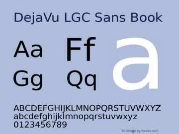 DejaVu LGC Sans Book Version 2.21 Font Sample