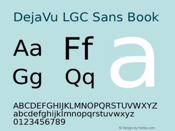 DejaVu LGC Sans Book Version 2.22 Font Sample