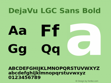 DejaVu LGC Sans Bold Version 2.23 Font Sample