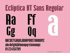 Ecliptica BT Sans Version 1.00图片样张
