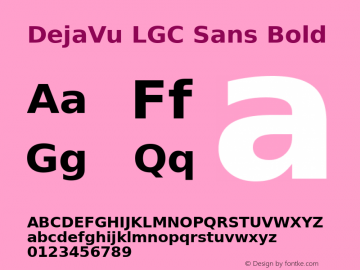 DejaVu LGC Sans Bold Version 2.24 Font Sample