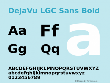 DejaVu LGC Sans Bold Version 2.25 Font Sample