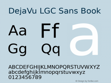 DejaVu LGC Sans Book Version 2.25 Font Sample