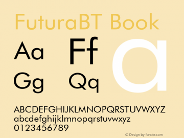 FuturaBT Book Version 3.10, build 19, s3图片样张