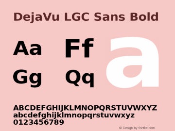 DejaVu LGC Sans Bold Version 2.26 Font Sample