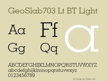 GeoSlab703 Lt BT Light Version 1.01 emb4-OT图片样张