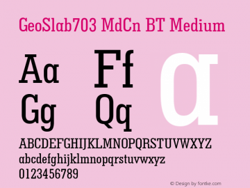 GeoSlab703 MdCn BT Medium Version 1.01 emb4-OT图片样张