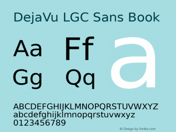 DejaVu LGC Sans Book Version 2.29 Font Sample