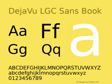 DejaVu LGC Sans Book Version 2.30 Font Sample