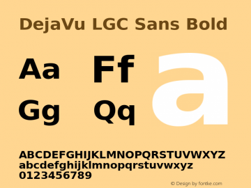 DejaVu LGC Sans Bold Version 2.30图片样张