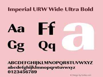 ImperialURWWid-UltBol Version 1.000;PS 1.00;hotconv 1.0.57;makeotf.lib2.0.21895图片样张