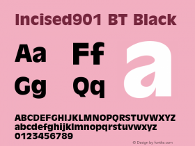 Incised901 BT Black Version 1.01 emb4-OT图片样张