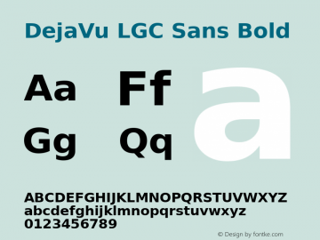 DejaVu LGC Sans Bold Version 2.33图片样张