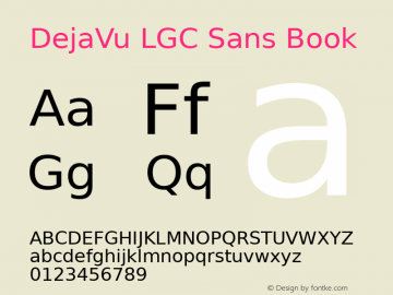 DejaVu LGC Sans Book Version 2.34图片样张