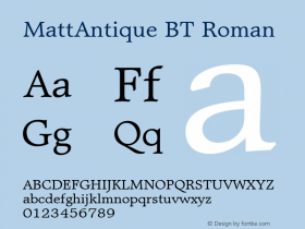 MattAntique BT Roman Version 1.01 emb4-OT图片样张