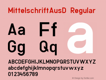 MittelschriftAusD Version 1.00图片样张