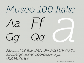 Museo-100Italic Version 2.002图片样张