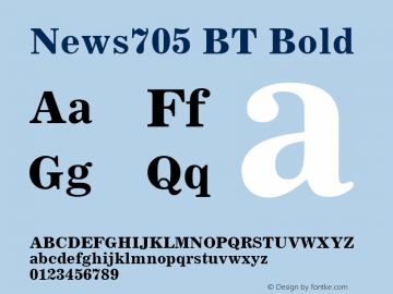 News705 BT Bold Version 1.01 emb4-OT图片样张