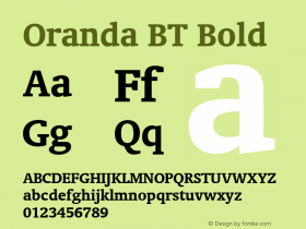 Oranda BT Bold Version 1.01 emb4-OT图片样张