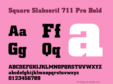 Square Slabserif 711 Pro Bd Version 1.00图片样张