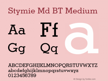 Stymie Md BT Medium Version 1.01 emb4-OT图片样张