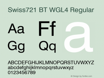 Swiss721 BT WGL4 Regular Version 4.00图片样张