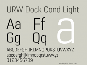 URW Dock Cond Light Version 1.000;hotconv 1.0.107;makeotfexe 2.5.65593图片样张