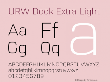 URW Dock Extra Light Version 1.000;hotconv 1.0.105;makeotfexe 2.5.65592图片样张