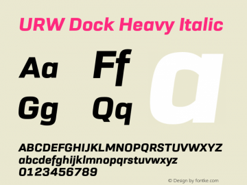 URW Dock Heavy Italic Version 1.000;hotconv 1.0.105;makeotfexe 2.5.65592图片样张