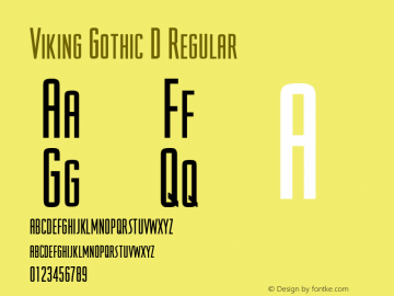 VikingGotD Version 1.000;PS 1.00;hotconv 1.0.57;makeotf.lib2.0.21895图片样张