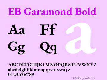 EB Garamond Bold Version 1.001图片样张