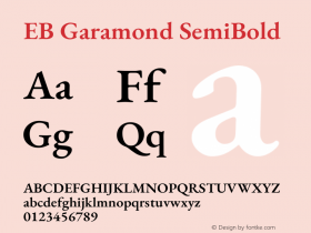 EB Garamond SemiBold Version 1.001图片样张