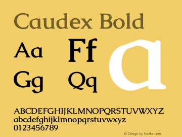 Caudex Bold Version 1.01图片样张