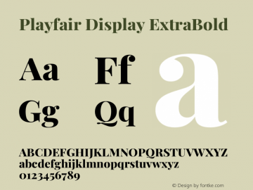 Playfair Display ExtraBold Version 1.203图片样张