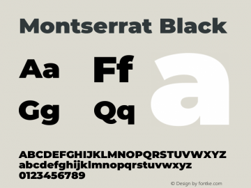 Montserrat Black Version 8.000图片样张