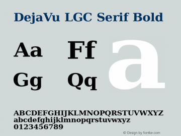 DejaVu LGC Serif Bold Version 2.11图片样张