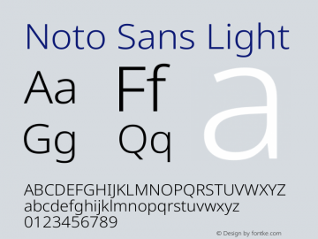 Noto Sans Light Version 2.007图片样张