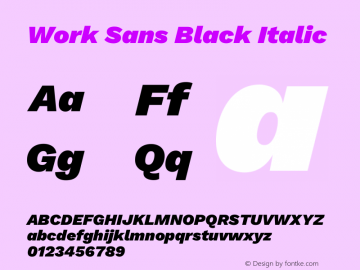 Work Sans Black Italic Version 2.012图片样张