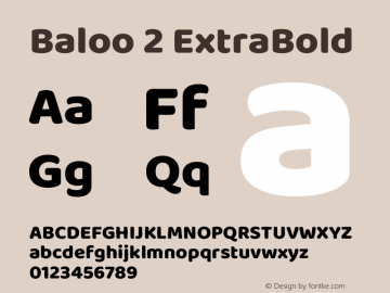 Baloo 2 ExtraBold Version 1.700图片样张
