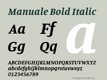 Manuale Bold Italic Version 1.002图片样张
