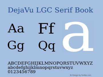 DejaVu LGC Serif Book Version 2.15图片样张