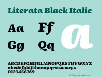 Literata Black Italic Version 3.002图片样张