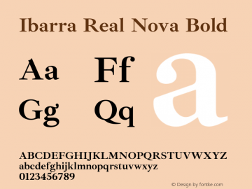 Ibarra Real Nova Bold Version 2.000图片样张