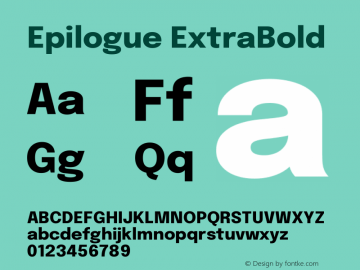 Epilogue ExtraBold Version 2.112图片样张