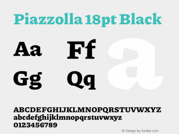 Piazzolla 18pt Black Version 2.005图片样张