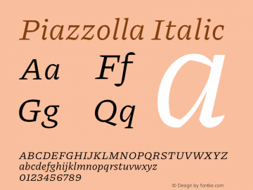 Piazzolla Italic Version 2.005图片样张