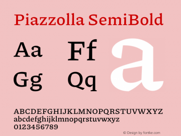 Piazzolla SemiBold Version 2.005图片样张