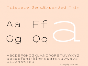 Trispace SemiExpanded Thin Version 1.210图片样张