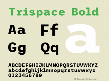Trispace Bold Version 1.210图片样张