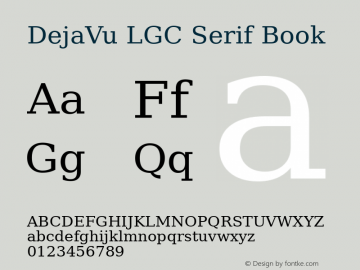 DejaVu LGC Serif Book Version 2.32 Font Sample